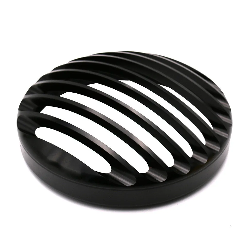 

Universal CNC Aluminum Motorcycle Lampshade Moto Retro Black Headlight Brackets Protector Cover e For Harley XL883 XL1200 48