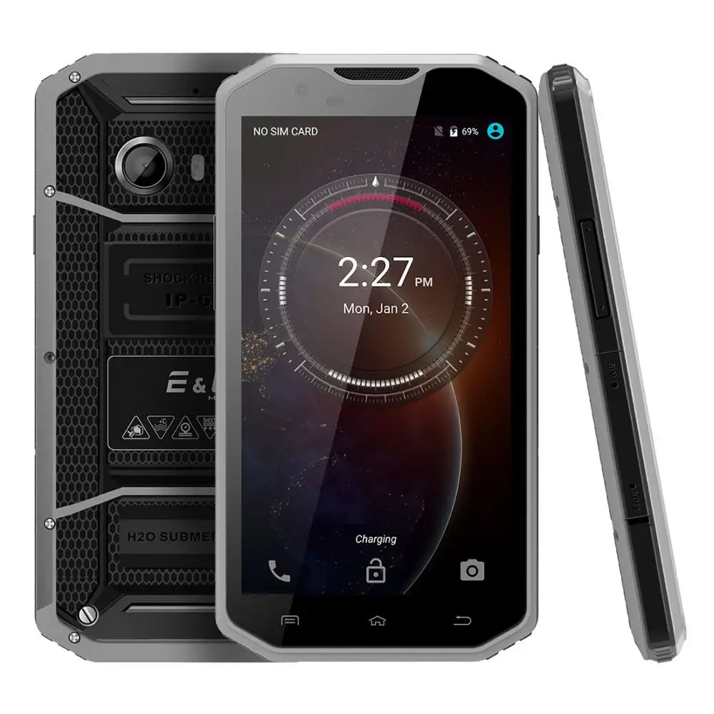 E & L Proofing W8 смартфон с 5 дюймовым дисплеем восьмиядерным процессором MTK6753 ОЗУ 2 Гб