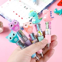 multicolor owl ballpoint pen dinosaur cartoon mini cute multicolor pen 72 pcs animal model student push pen cute lovely
