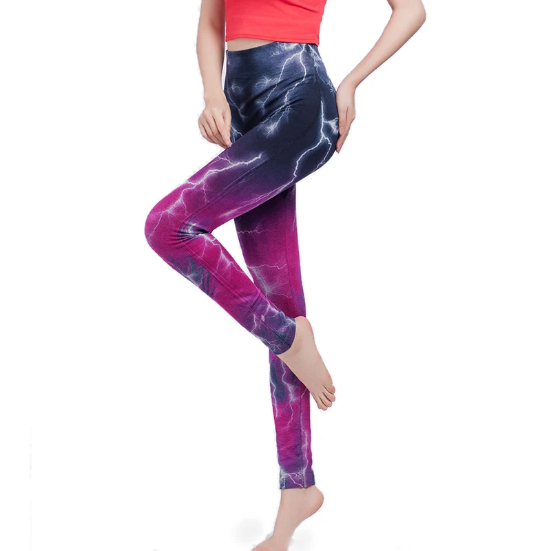 Женские пикантные леггинсы с 3D принтом молнии высокоэластичные новые модные