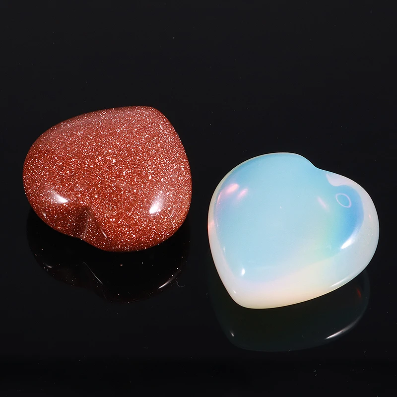 

1Pcs Fashion Natural Stone Heart Crystal Beads Wedding Decoration Home Charms For Women Gift