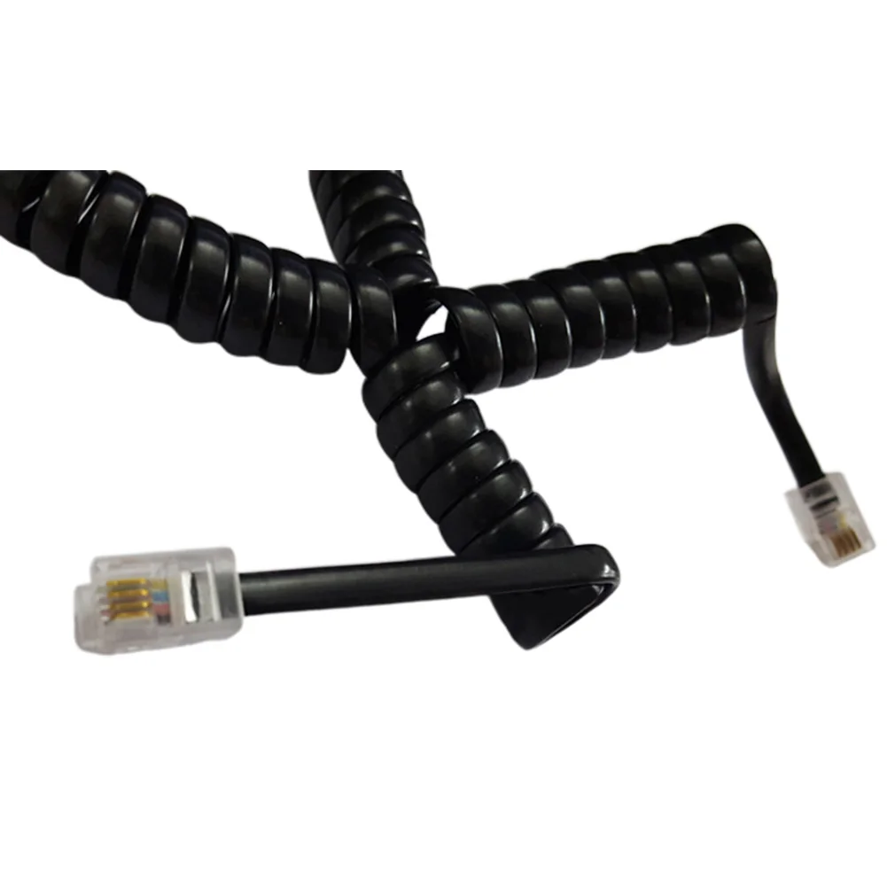 Connection Office Home Receiver Replacement Stretchable Easy Install Flexible Durable Curved Line Telephone Cable Handset Wire