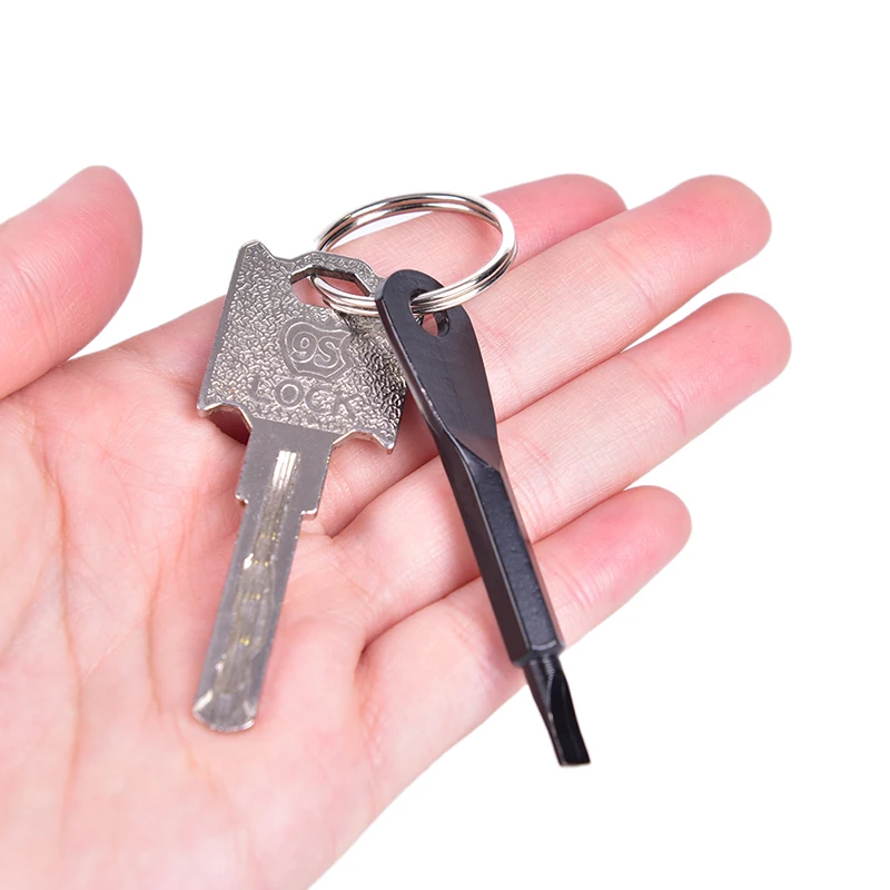Portable Slotted Screwdriver Key Ring keyring Multi Mini Pocket Repair Tool Gadget Camp Hike Outdoor | Спорт и развлечения
