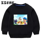 Детские толстовки KYT5359, детские толстовки с героями мультфильмов истинное и Радужное Королевство, детский хлопковый пуловер, топы, осенняя одежда для девочек