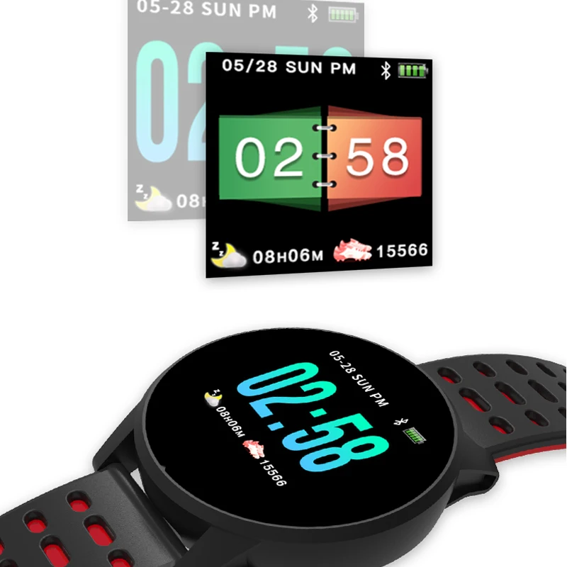 Смарт часы IP67 водонепроницаемый монитор сердечного ритма кровяное давление