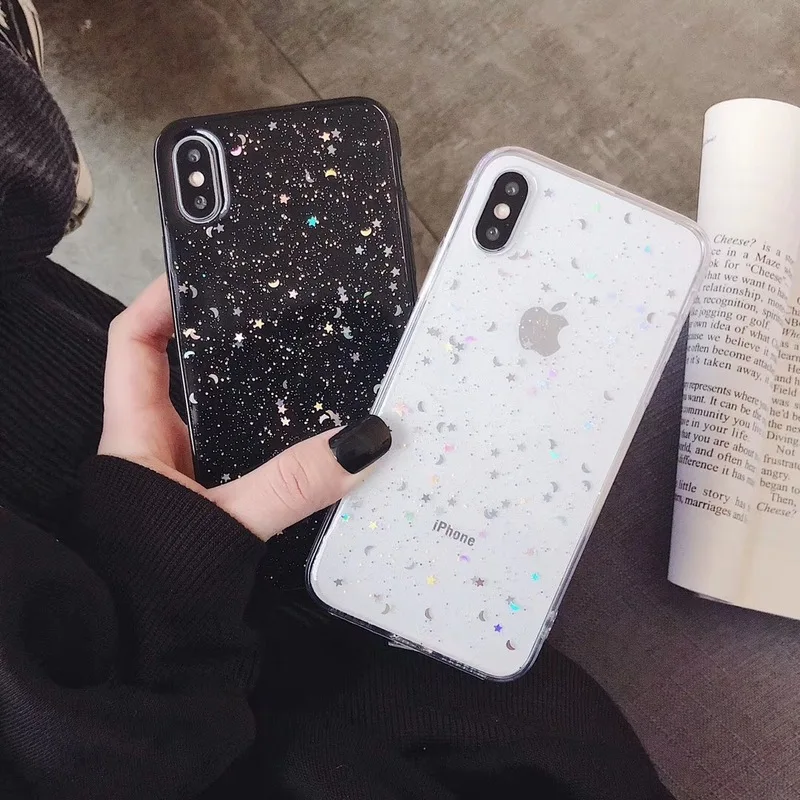 Чехол для Apple iPhone 11 Pro 6 6s 8 7 Plus XR 10 X XS Max блестящий мягкий прозрачный силиконовый