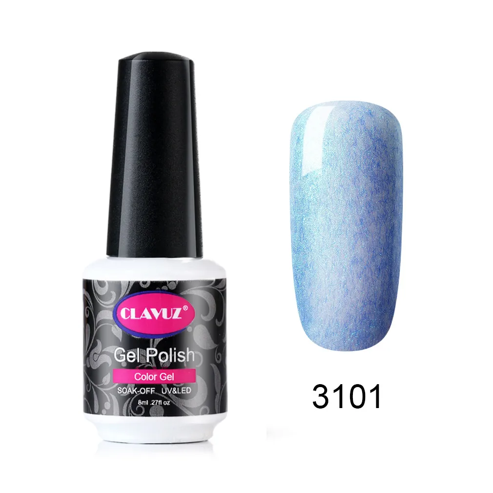 CLAVUZ 8 мл Лак для ногтей из искусственного меха в виде ракушки цветной гель Русалка