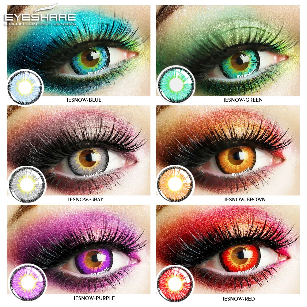 

Eyeshare Color Contact Lenses For Eyes Anime Cosplay Colored Lenses Blue Green Multicolored Lenses Contact Lens Beauty Makeup