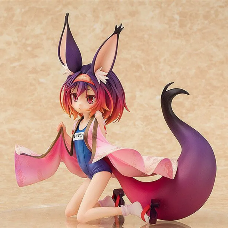 

Japanese Anime NO GAME No LIFE Shiro Cat girl Bunny Girl Swimsuit Ver. 1/7 Painted PVC Action Figure Model Toys 18CM gift