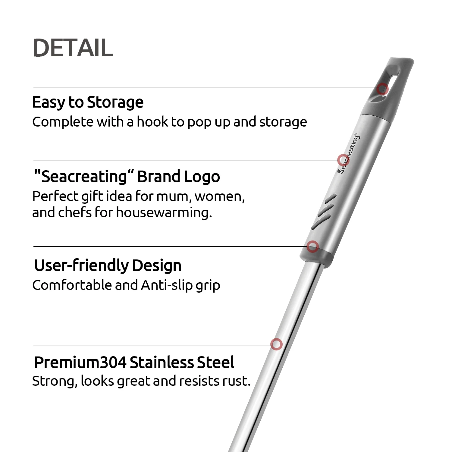 Seacreating море серии Нержавеющая  сталь посуда половник лопатка для Жарки Ложка