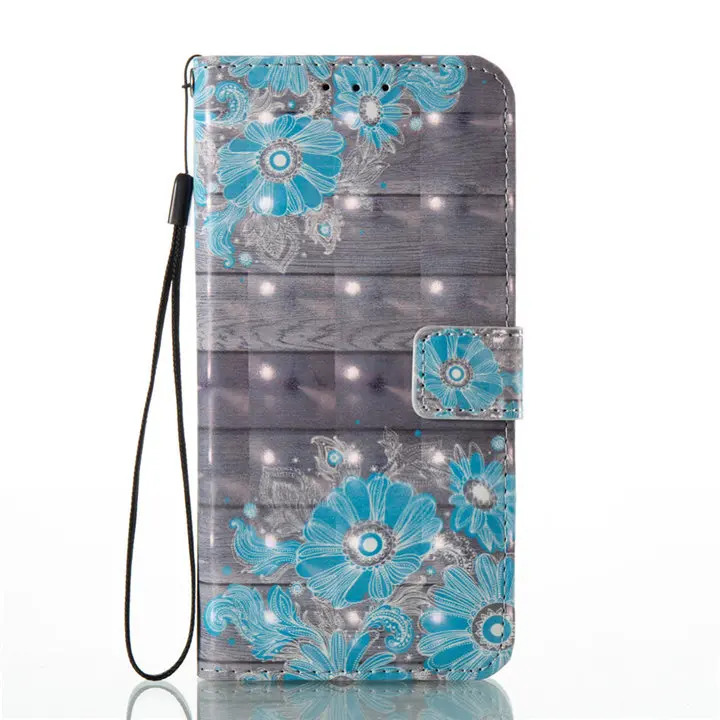 Blue Flowers DEEVOLPO милый кожаный чехол для huawei P9 P8 Lite P9Lite чехол Красивая Мандала колокольчики кошелек откидная крышка сумка DP03E - Цвет: Blue Flowers