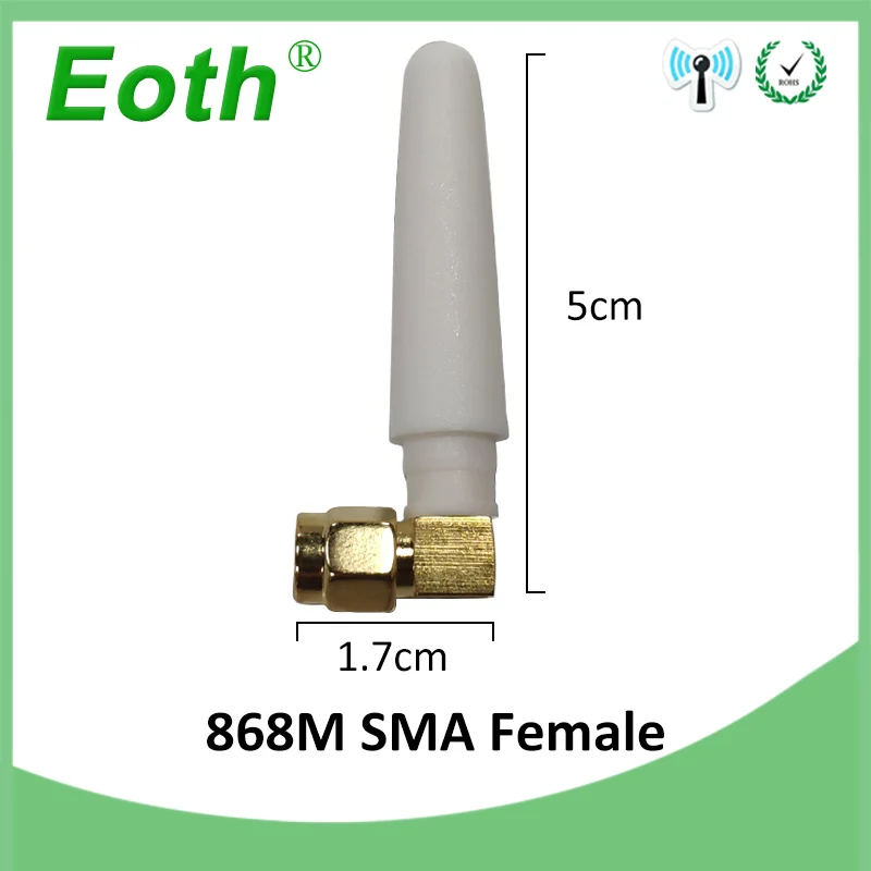 EOTH 10pcs 868mhz antenna 2~3dbi sma female 915mhz lora antene pbx iot module lorawan signal receiver antena high gain