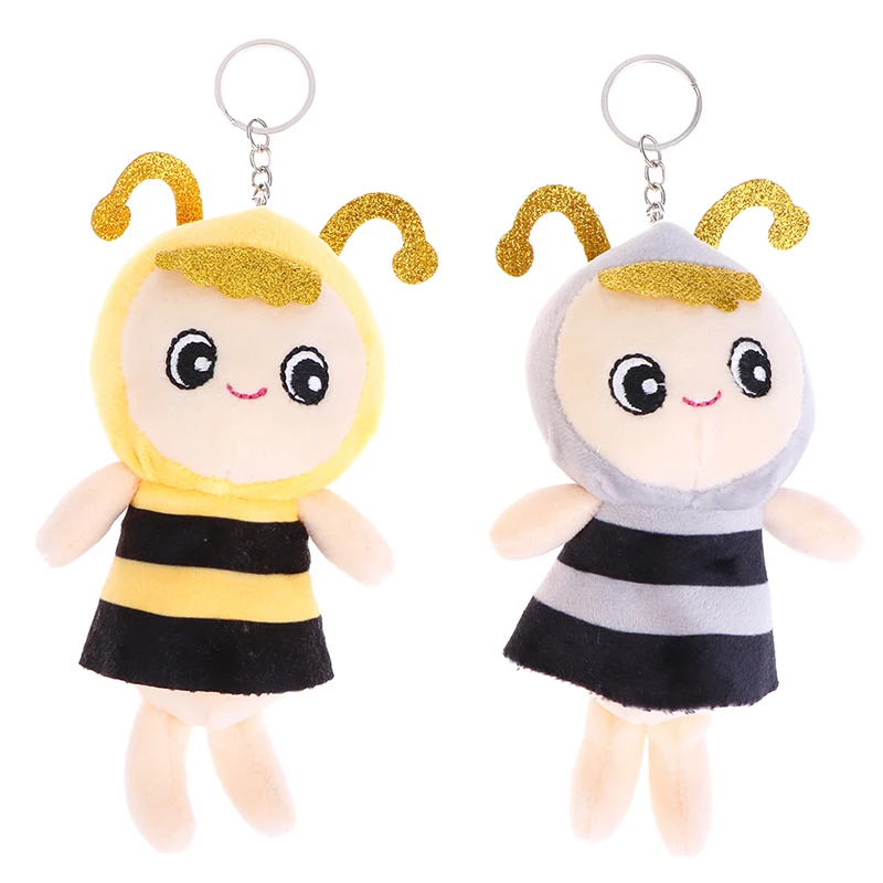 

1 шт., 12 см, милая пчела, чучела, плюшевые игрушки, брелок, брелок, игрушки, кукла, девочки, подарок на день Святого Валентина