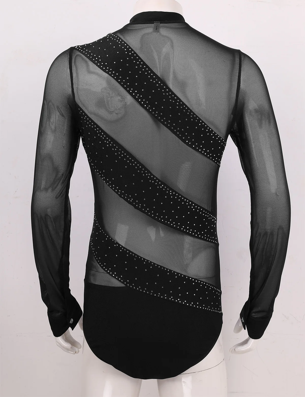 Для мужчин латинские танцевальные майки блестящие стразы одежда с длинным