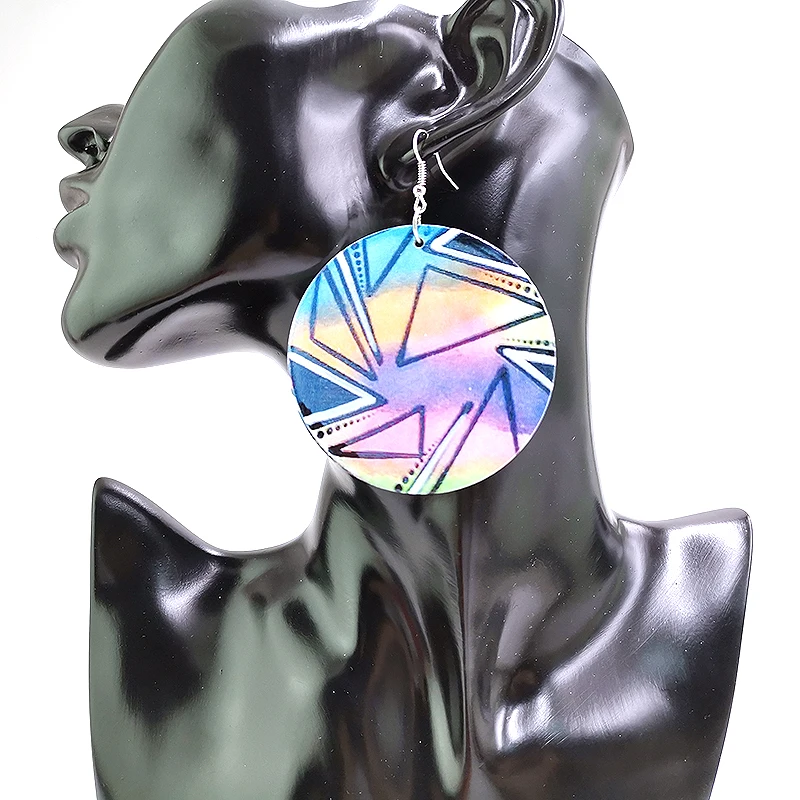 YD & YDBZ новые яркие геометрические деревянные серьги для женские ювелирные