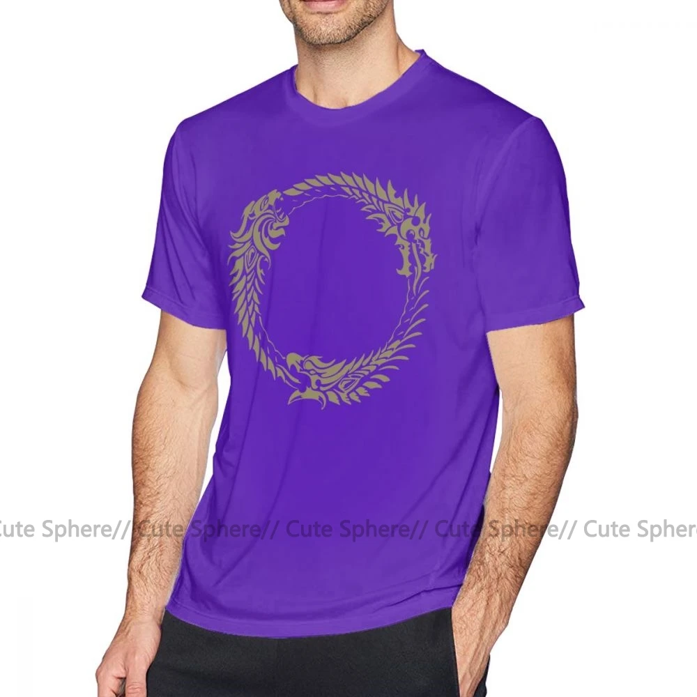 The Elder Scrolls T Shirt Elder Scrolls Online Merchandise T-Shirt Oversized Basic Tee Shirt Cotton Mens Short Sleeves Tshirt - Цвет: Purple