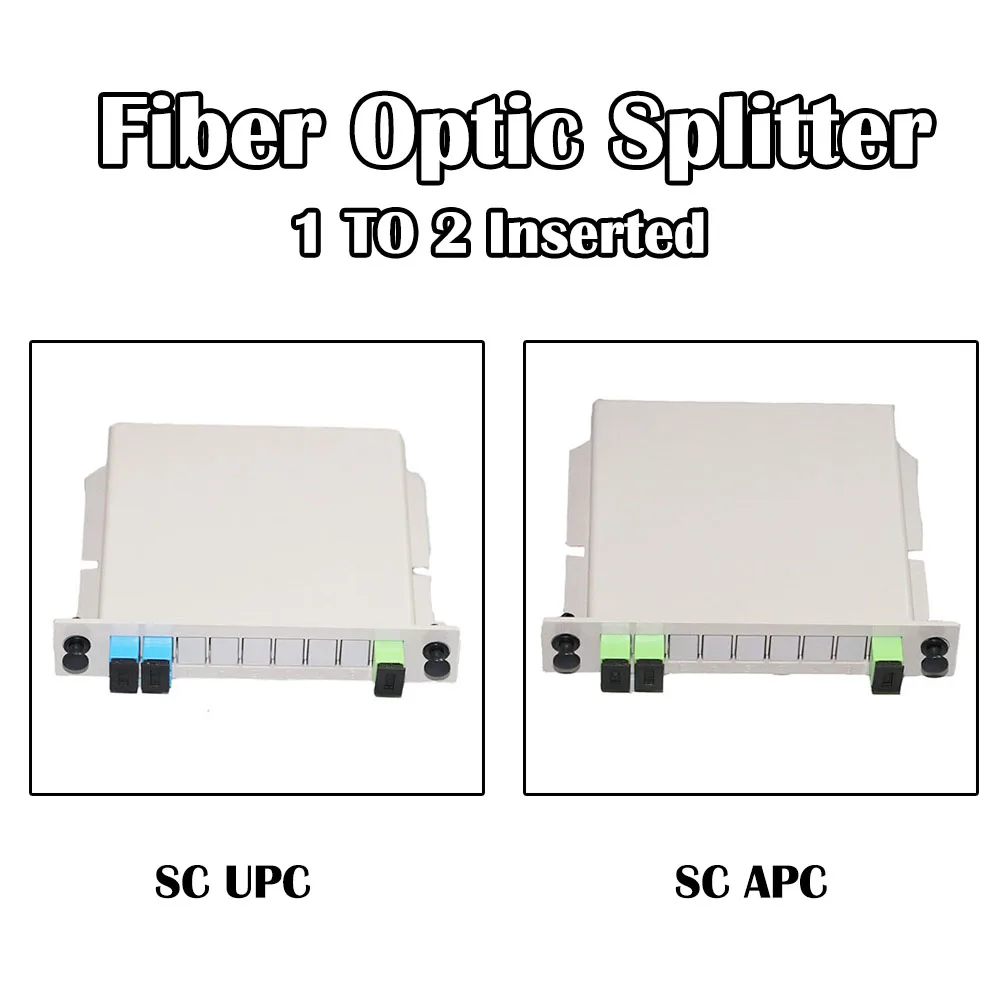 

4 Pieces 1 To 2 Inserting SC UPC/APC Fiber Splitter 1X2 SM Single Mode FTTH Networking for Distribution Box PLC