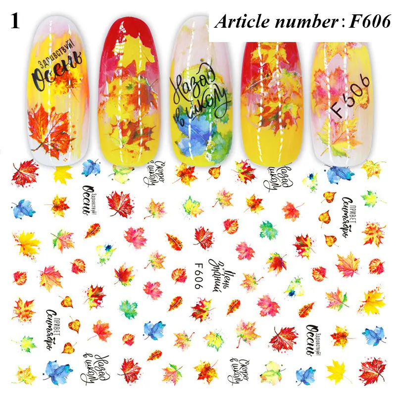 Sticker 3D Love Heart DIY Nail Art Stickers Leaves Sexy Flowers Colorful Manicure Accessories Red Lips Nail Decals Manicure