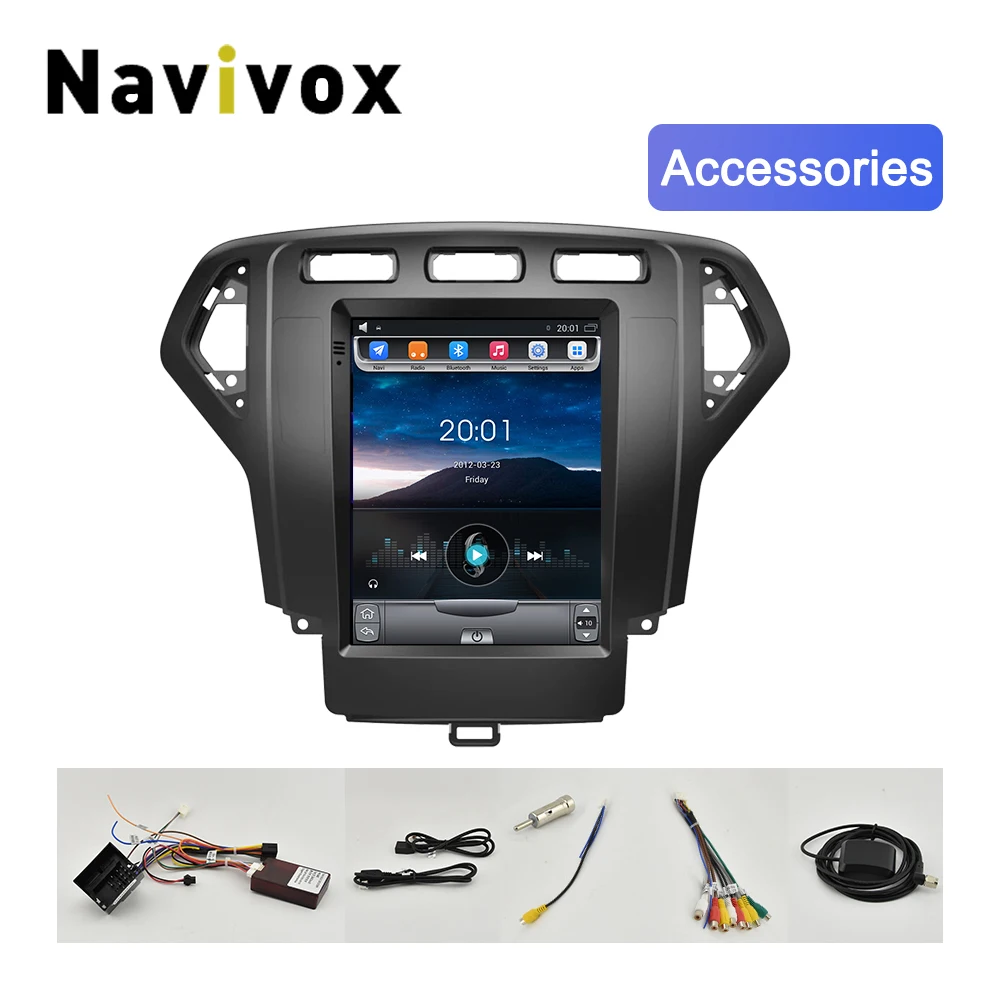 Navivox 10," вертикальный экран 2 Din Android Автомагнитола для Ford Mondeo MK4 2007-2011 Автомобильный DVD gps Мультимедиа Видео навигация