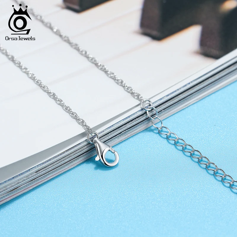 ORSA JEWELS простой дизайн регулируемые ножные браслеты из натуральной 925