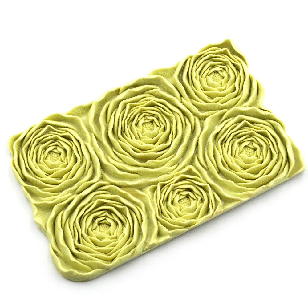 

3D Silicone Mould with Peony Flower Pattern Fondant Cake Decorating Tools Mould Chocolate DIY Baking Tools