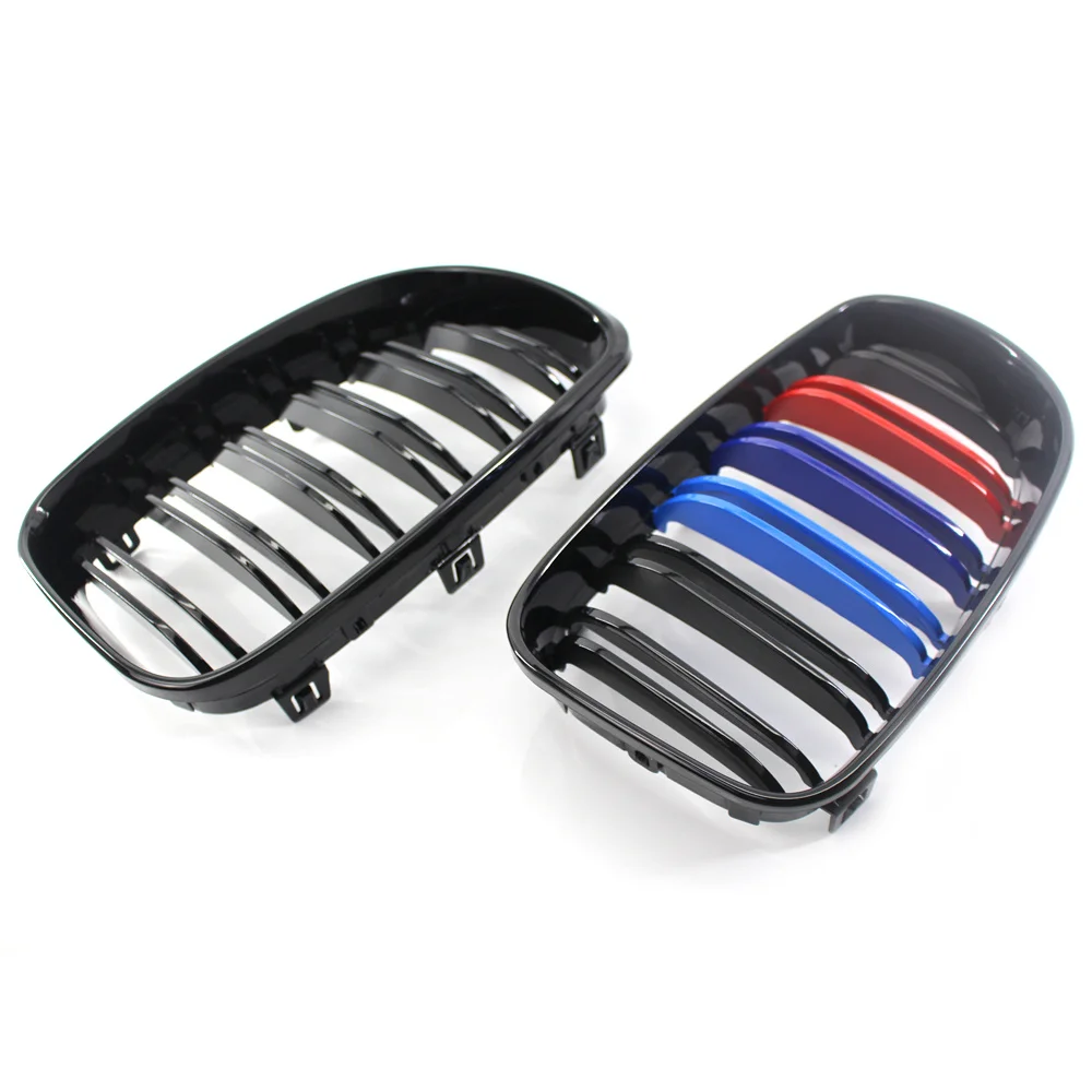 Решетки для переднего бампера автомобиля решетки раковины глянцевая черная