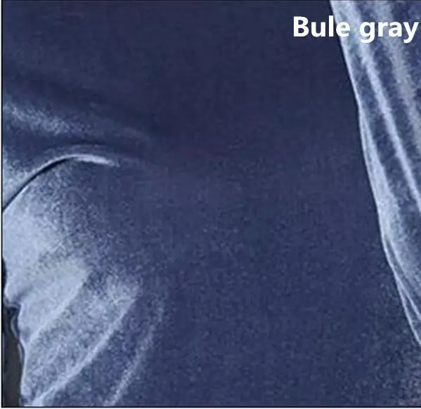 blue gray Зимнее бархатное платье с рукавом три четверти элегантное женское платье повседневное Ретро винтажное платье для вечеринок размера плюс весеннее платье - Цвет: blue gray