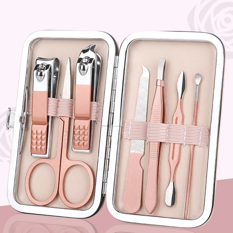 

7-piece Set Scissors Nail Clippers Set Dead Skin Pliers Nail Cutting Pliers Pedicure Knife Nail Groove Nail Manicure Tool