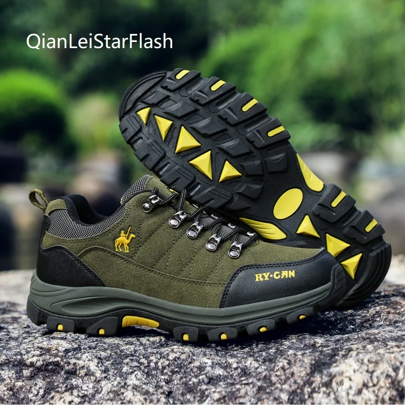 Брендовая походная обувь для мужчин водонепроницаемая нескользящая треккинга