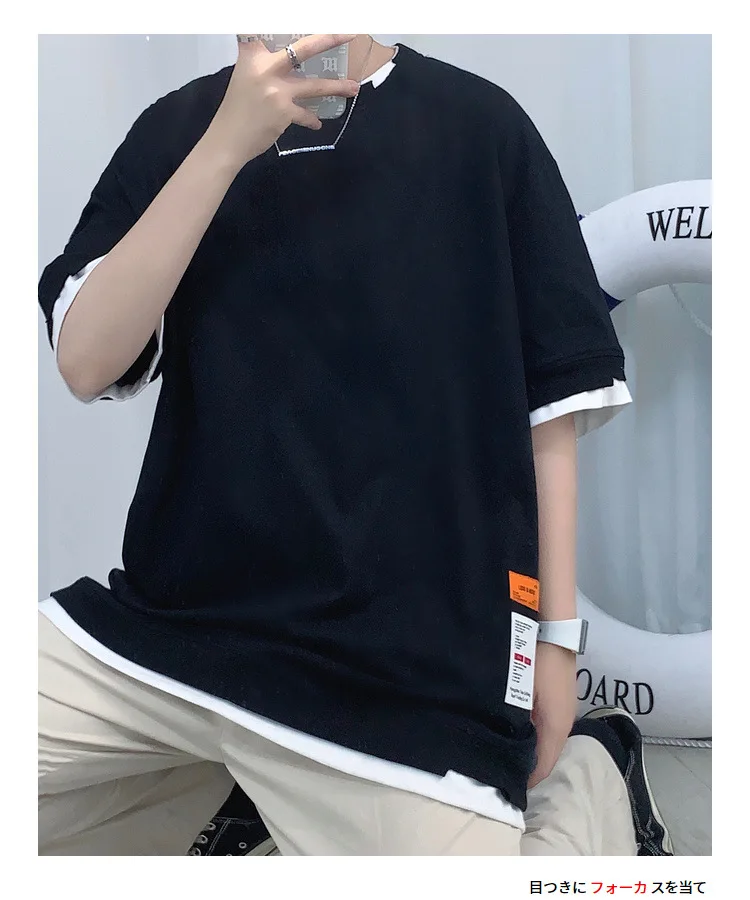 

2021 Summer New Cotton T Shirts Short Sleeve Printed Men Casual T Shirts 3 Colors Size S to 3XL J0605-9422-E