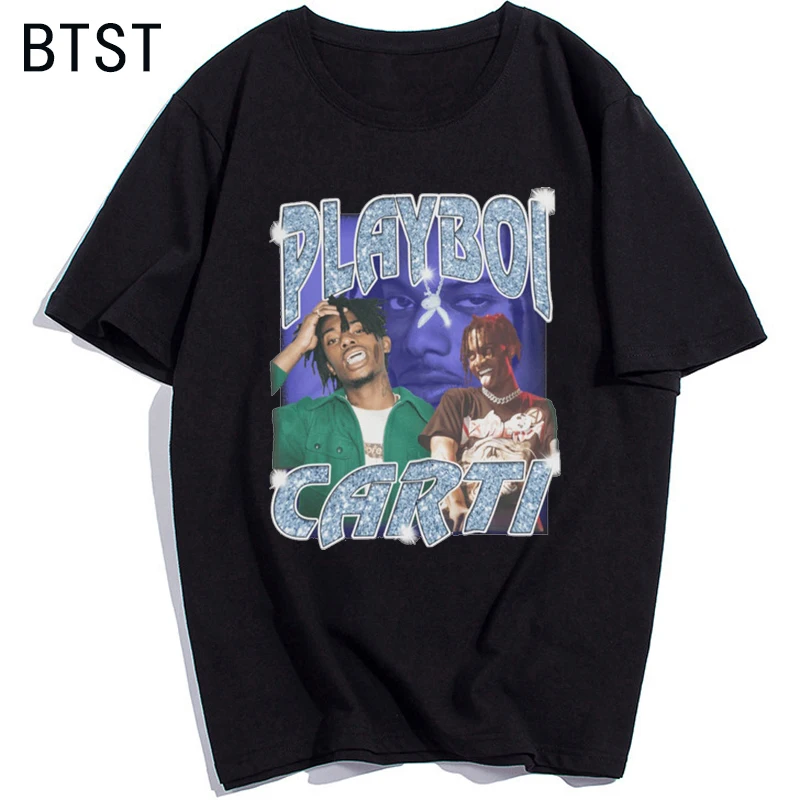 

Rapper Playboi Carti Graphic Fashion Printed T-Shirt Men Shirt Female Tee Shirt Hip Hop Tops Oversize Tees Gothic Style 90S
