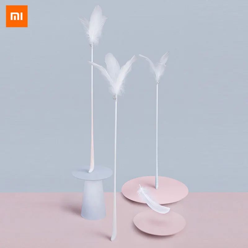 Xiaomi Mijia пушистый хвост Фламинго забавный кот палка перо головная повязка
