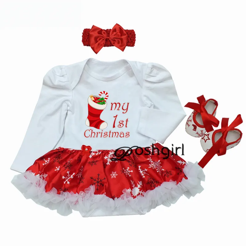 Милый Летний Рождественский костюм из 3 предметов для маленькой девочки вечернее