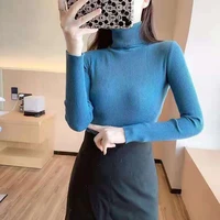 winter clothes women turtleneck sweater screw soild pullovers long sleeve ladies sweaters elastic knit pull femme sweter mujer