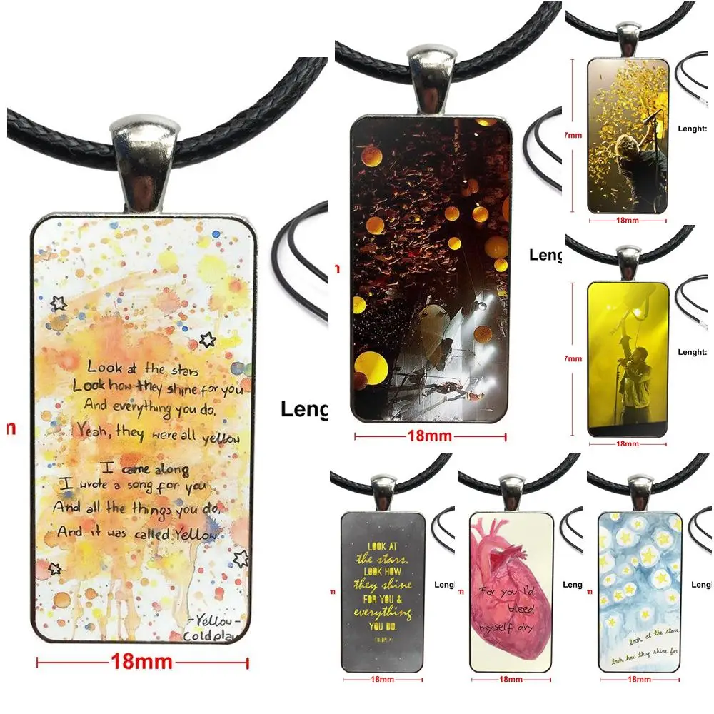 Personalization Coldplay желтый для женщин подарок девочек стальной цвет стекло кабошон с