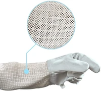 three layer net ventilation gloves ultra mesh beekeepers gloves protect your hands fully ventilated goatskin beekeeping gloves