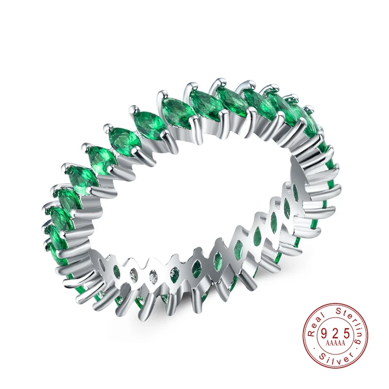 Модные женские Кольца OL с фианитом CZ синие зеленые винтажные кольца для