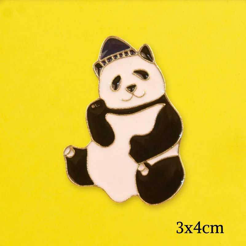 Panda Brooches Metal Pins For Clothes Icons Cute Anime Decoration Lapel Pin Gift Round Backpack Badges Accessorie | Дом и сад