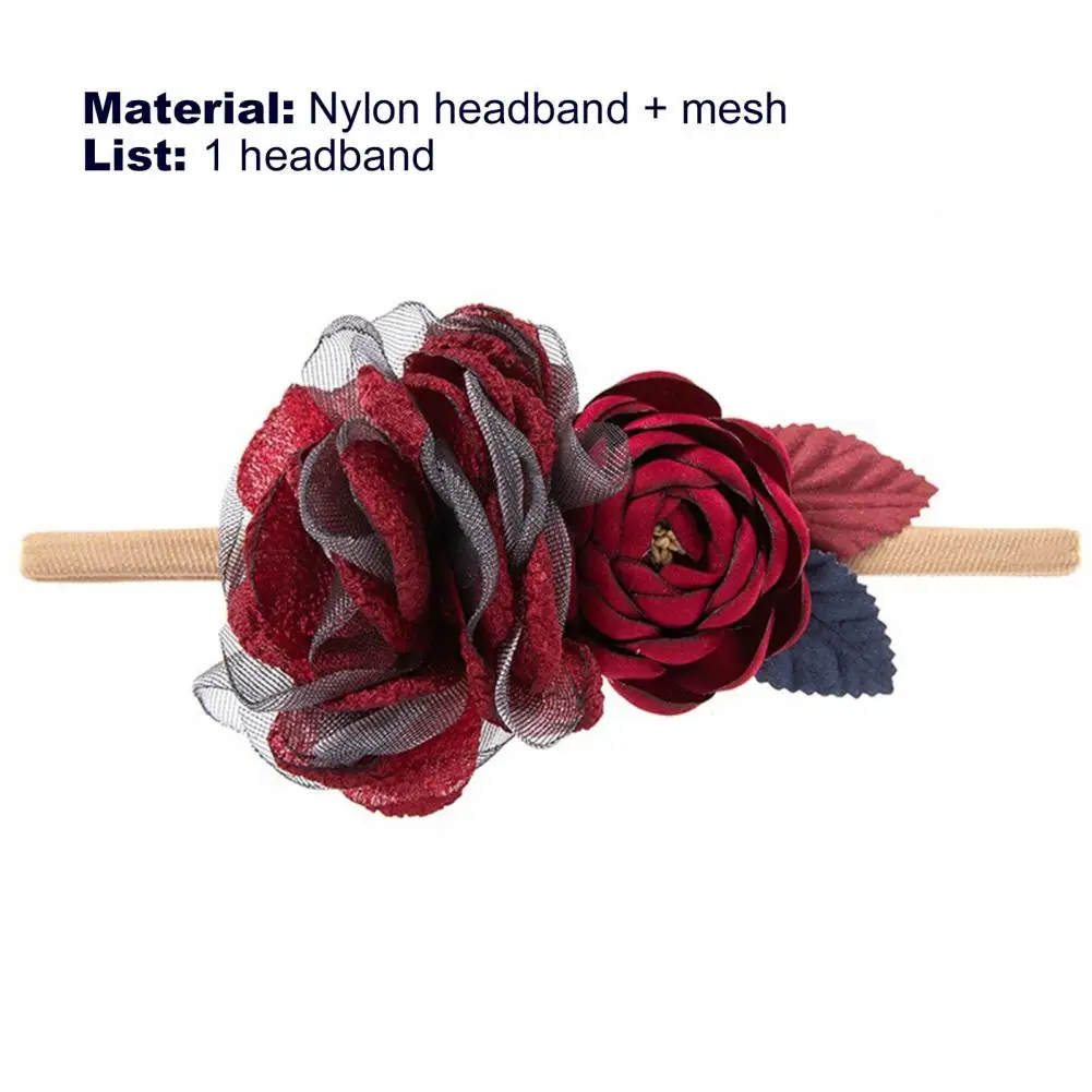 

Newborn Baby Imitation Flower Headband Soft Toodler Elastic Head Band Kids Headwear Accessories Photo Props for Photography