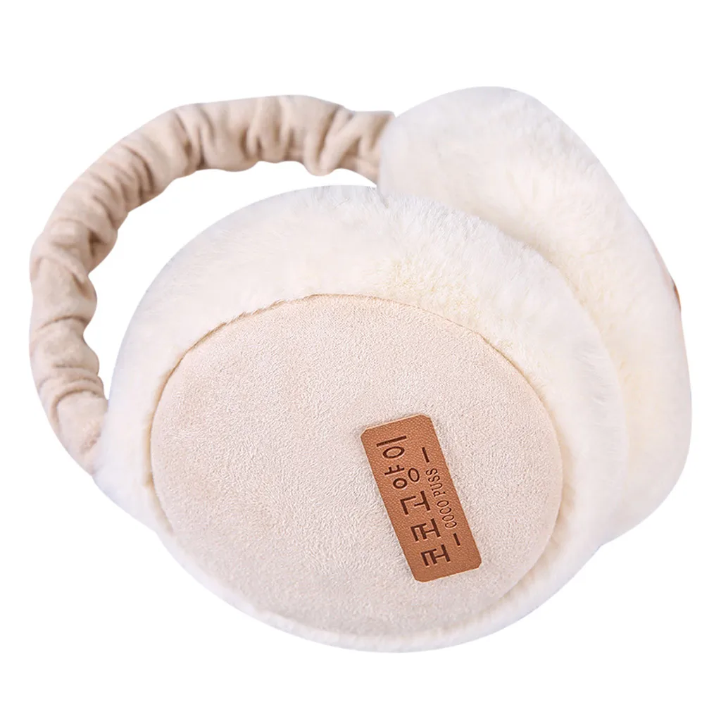Fashion Unisex Winter Earmuffs Women Men Lovers Ear Warmer Plush Plain Teenage Student Mother Girl Ear Muffs Earflap Earmuffs&B