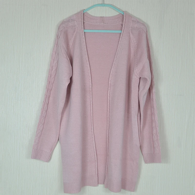 

Knit Cardigan Women Korean Oversized Sweater Coat Autumn Winter Casual Loose Long Cardigans Long Sleeve Solid Color Kardigan