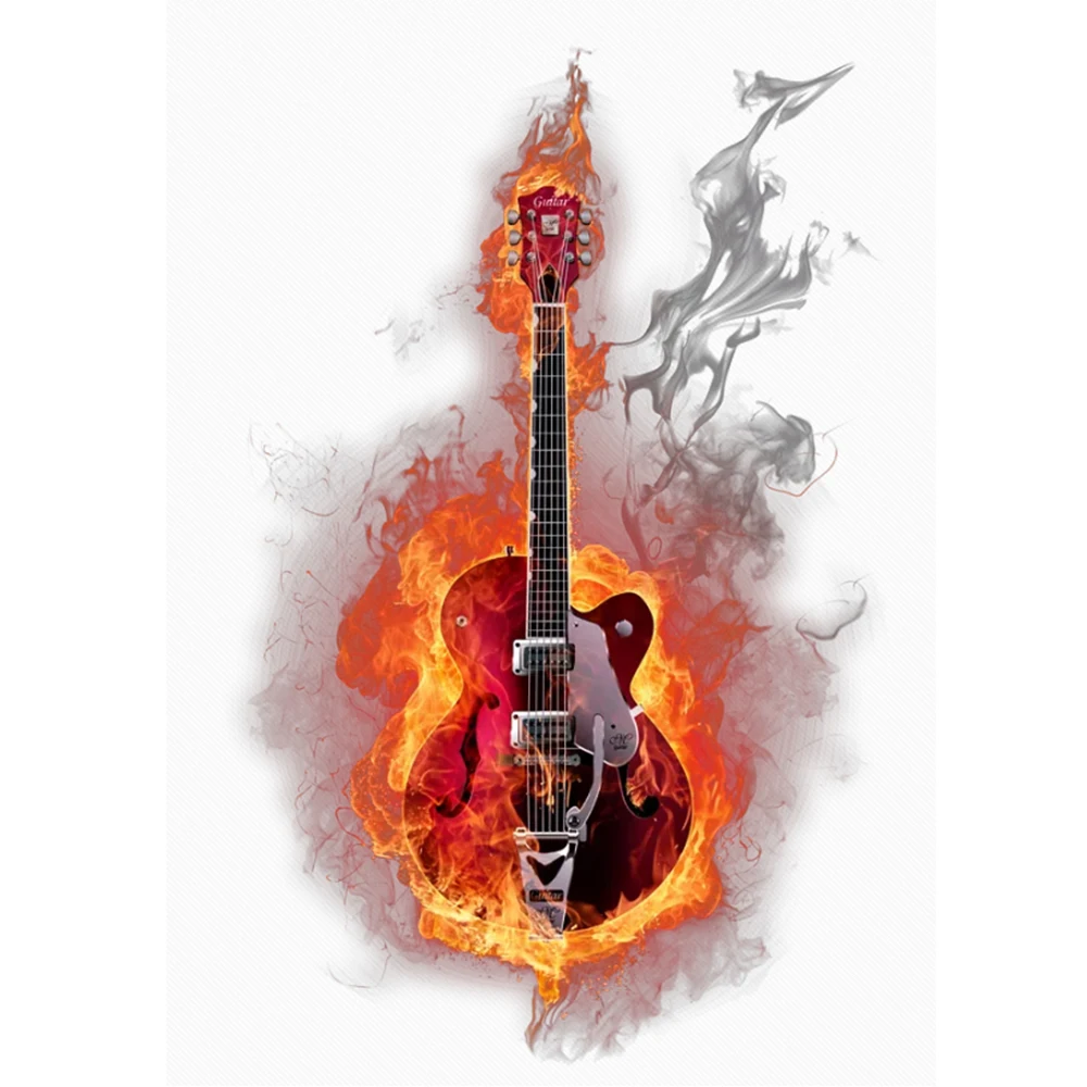 

guitar 5D Diamond Painting Musical instrument Handmade Home Decoration Full Drill Cross stitch Diamond Embroidery Holiday gift