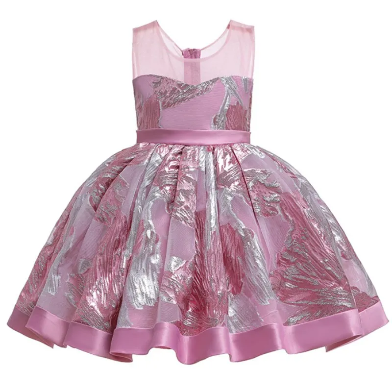 Свадебное платье с цветочным узором для девочек Детские платья элегантное