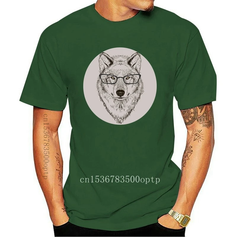 

2018 Hot Sale Fashion Hand Drawn Fashion Animal Art | Hipster Fox & Wolf T-Shirt Tee Shirt
