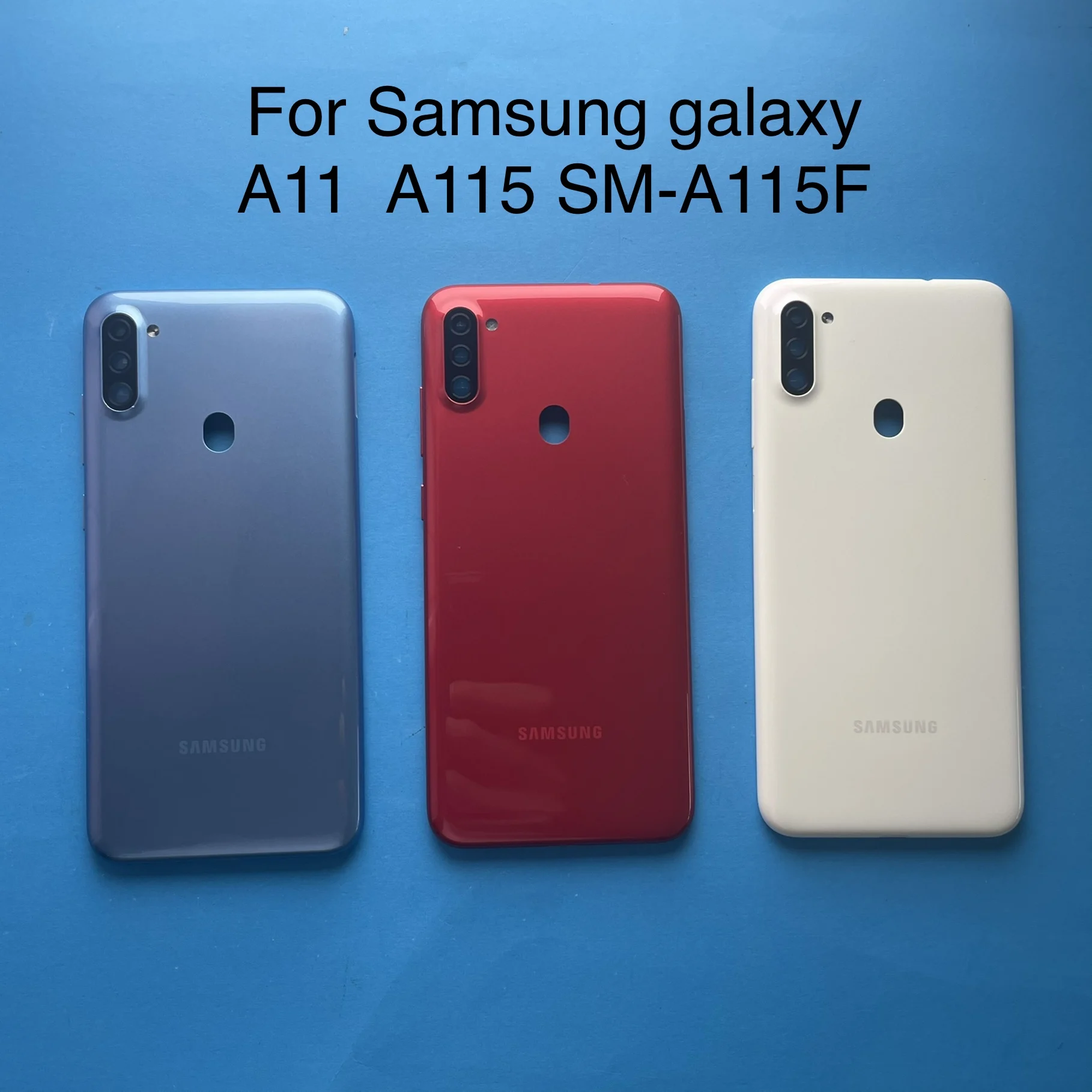 

New Rear Housing Back Cover For Samsung Galaxy A11 A115F A115M Original Phone Chassis Back Panel Door With Camera Lens Buttons