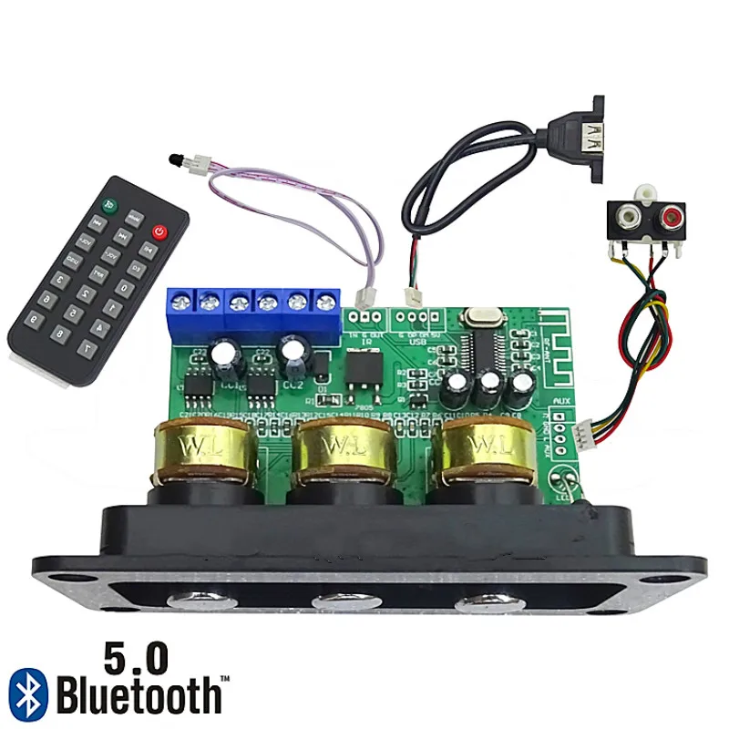 

SOTAMIA Mini Bluetooth Amplifier Power Audio Board 20Wx2 Stereo Amp Sound Amplifiers AUX U Disk Decoder Treble Bass Adjustment