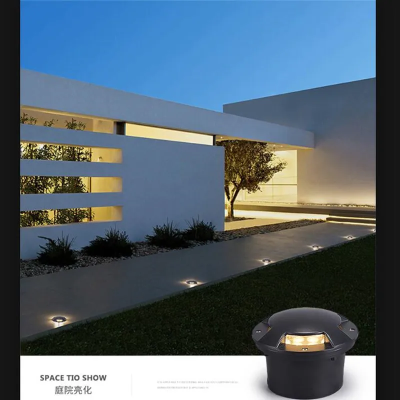 4pcs/lot 3x3W LED Underground Light IP65 Waterproof AC85V-265V Outdoor Buried Lamp Bulb for Ground Garden Path Floor Yard Landsc | Лампы и
