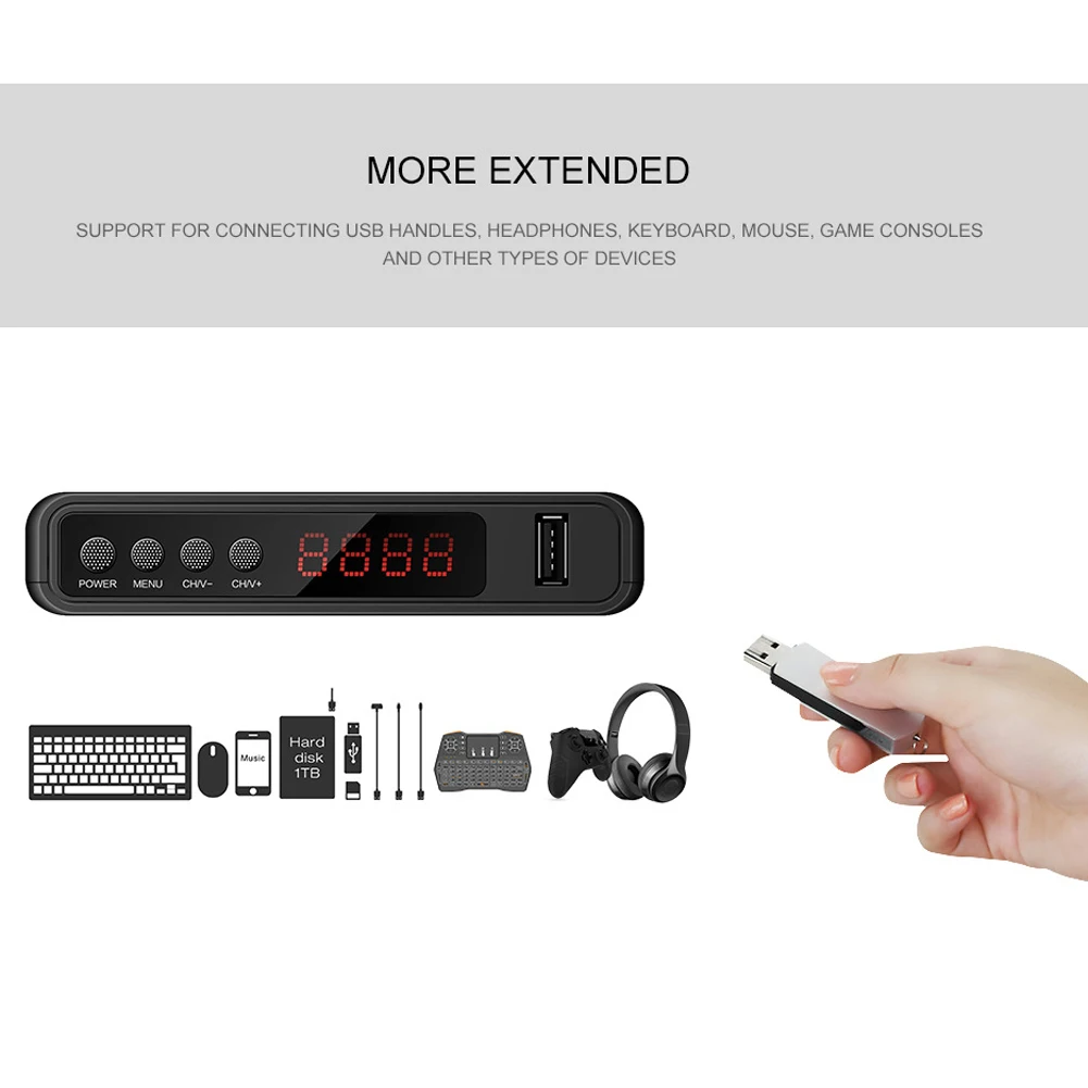 HD 1080p ТВ тюнер Dvb T2 Vga ТВ Dvb-t2 для монитора адаптер USB2.0 тюнер приемник спутниковый декодер Dvbt2
