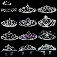 carddoor princess crowns headband tiaras hair jewelry flower accessiories crystal bridesmaid wedding crown bride party gift