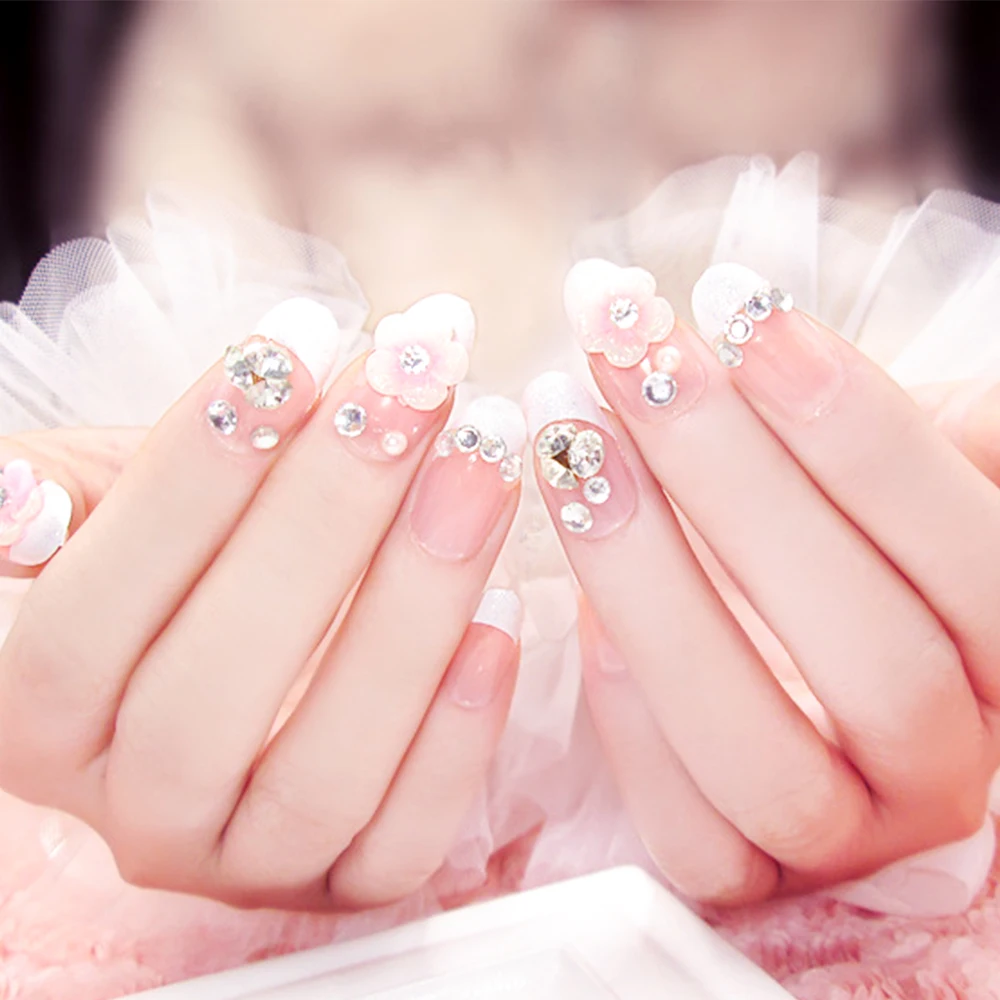 Акриловая пудра кристально-розовый/белый/прозрачный гель для ногтей 3D Типсы